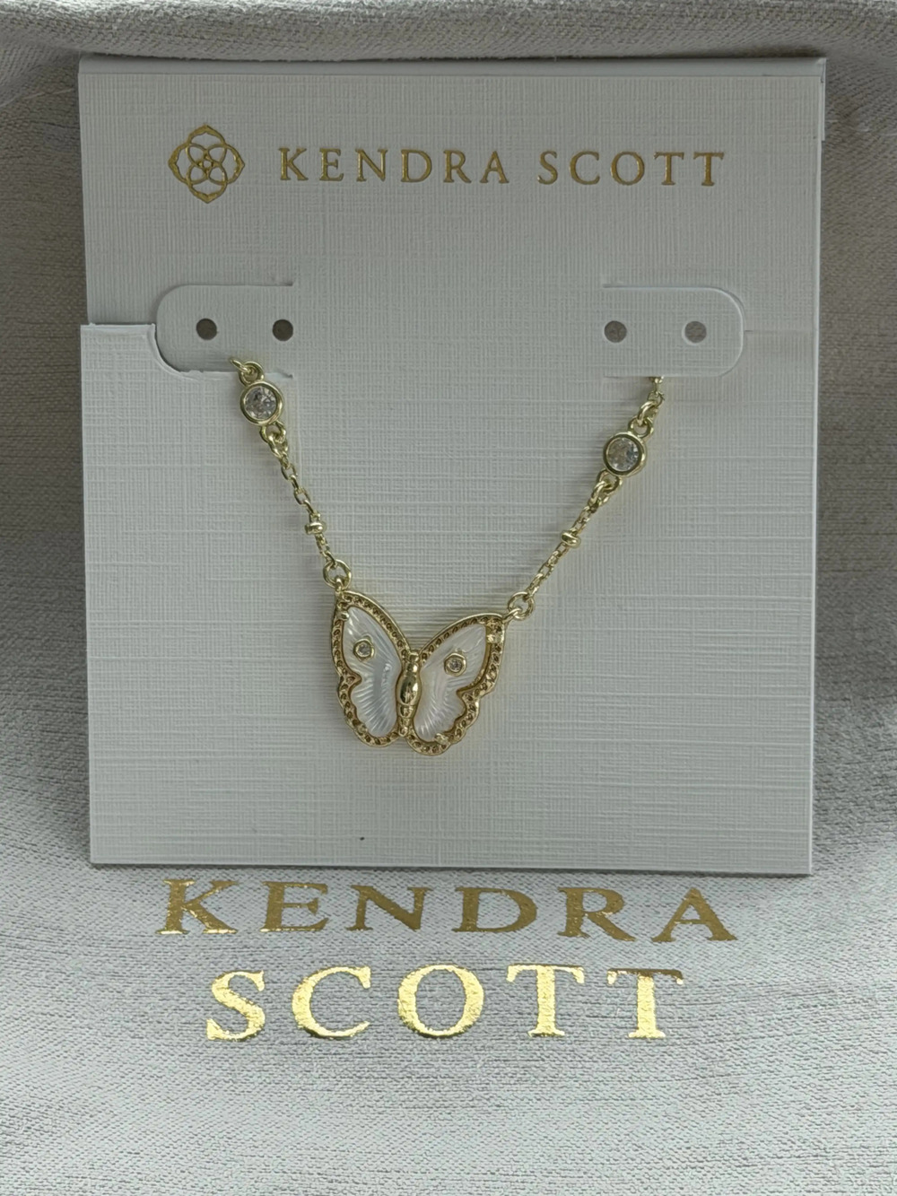 Kendra Scott white butterfly necklace